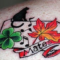 Kanadische und irische Freunde Tattoo
