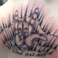 el tatuaje conmemorativo de una mano 