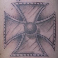 Maltese cross memorial tattoo