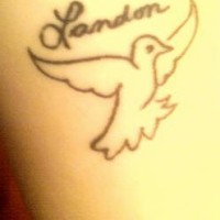 Weiße Taube von London Tattoo