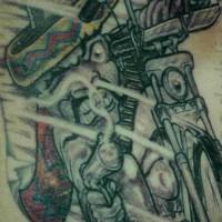 Mexikanischer Bandit auf dem Fahrrad Tattoo