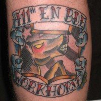 Workhorse coloured military tattoo