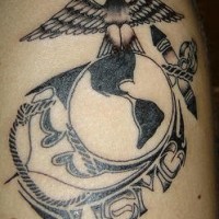 Qualitatives USMC Tattoo mit Adler und Anker
