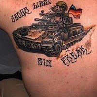 German military tank tattoo