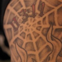 Military web black ink  tattoo