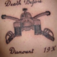 Death before dismount tank tattoo