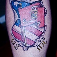 Usa patriotic military tattoo