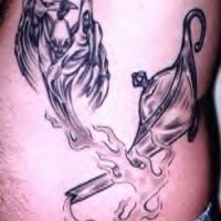 Genie and lamp tattoo