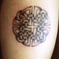 Four-cornered Celtic knot tattoo