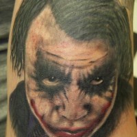 Joker aus Dark Knight Film Tattoo