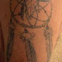 Traumfänger mit Schädel des Stiers Tattoo