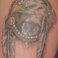 Indian talisman with eagle in it tattoo