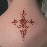 Middle age cross tattoo