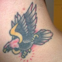 Schwarzer Adler klassisches Tattoo