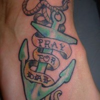 Pray for day old school sailor tattoo