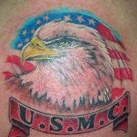 Usmc super patriotisches Tattoo