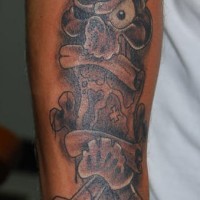 Pirate Skull With Treasure Map Tattoo Tattooimages Biz