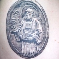 Christilicher steinernes Jude Tattoo