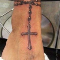 Black Rosary armband tattoo