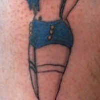 Klassisches Matrosenmädchen Pin Up Tattoo