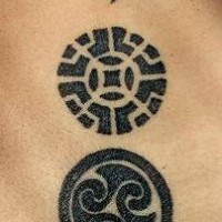 tre simboli neri particolari tatuaggio