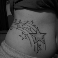 Star way tattoo on side