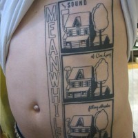 Stomach tattoo, meanwhile,houses, sound of one lung