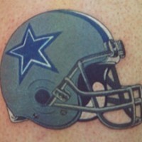 Helm des Football-Spielers Tattoo