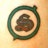 Mysterious circled symbol tattoo