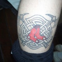 Celtic symbol with socks  tattoo