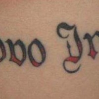 Calligraphy tattoo in italian