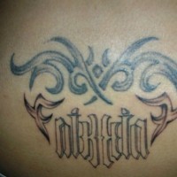 Lame tattoo and ambigram