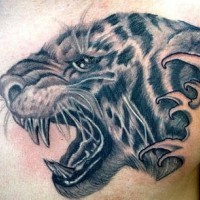 Qualitatives Profil des Tigerkopfs Tattoo