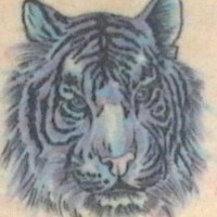 Snow tiger head tattoo