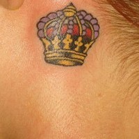 Tiny imperial crown tattoo