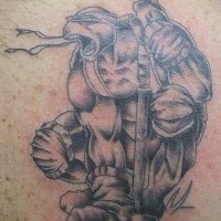 Schwarze Tinte Mutant Ninja Schildkröte Tattoo