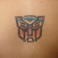 Transformers logo tatuaggio colorato