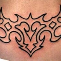 Tribal empty tattoo with black lines