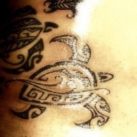 Trois tortues le tatouage tribal