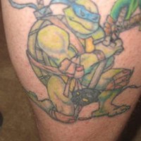 Tatouage de tortue mutant ninja adolescent Leonardo