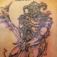 Nice viking tattoo art on back