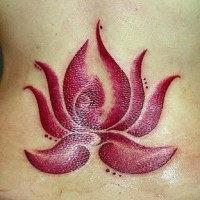 Roter Lotus Symbol Tattoo