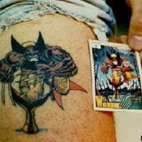 Tatuaje del traje clásico de Wolverine X-Men