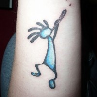 Le tatouage de poignets intérieur avec un homme chantant