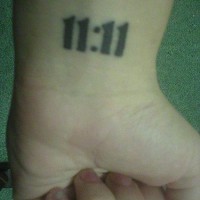 Eleven eleven inner wrist tattoo