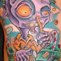 Tatuaje el chico-zombi en color