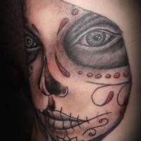 Zombie head muerte tattoo