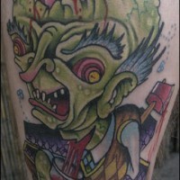 Tatuaje el cerebro del zombi