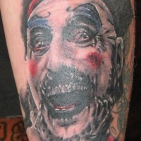 Zombie clown tattoo
