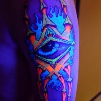 Unrealistic fantasy black light tattoo